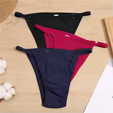 3 Peças Calcinha String Tanga Básica