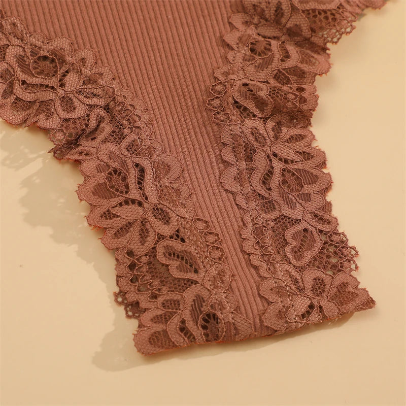 5 Peças Calcinha Básica tanga em renda