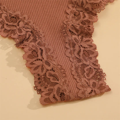 5 Peças Calcinha Básica tanga em renda