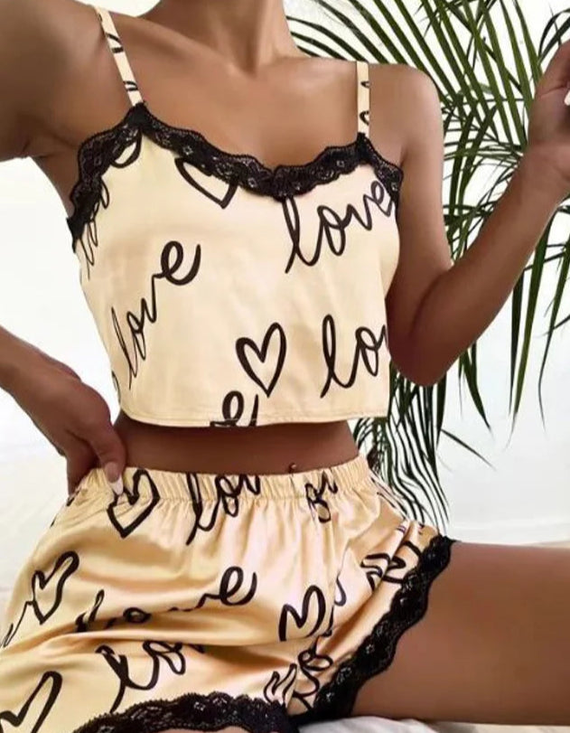 BabyDoll Pijama de Poliéster Love.