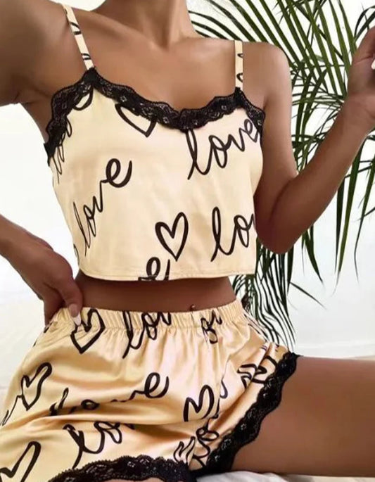 BabyDoll Pijama de Poliéster Love.