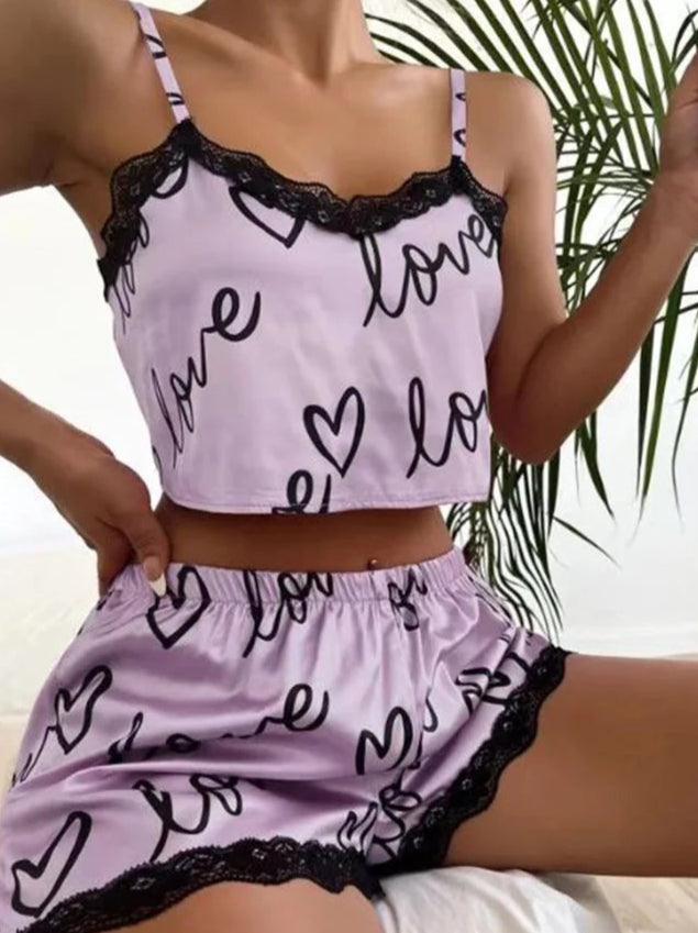 BabyDoll Pijama de Poliéster Love.