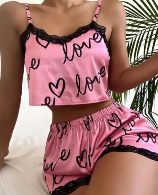 BabyDoll Pijama de Poliéster Love.