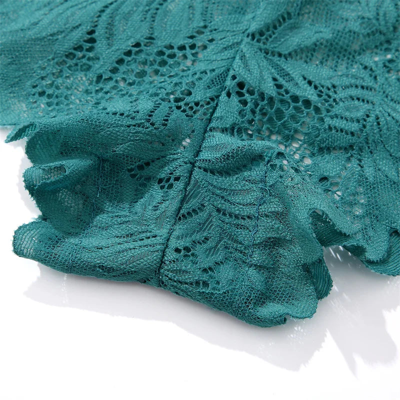 3 peças Calcinha caleçon em renda