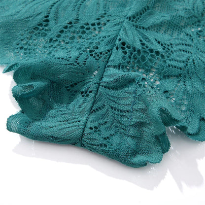 3 peças Calcinha caleçon em renda