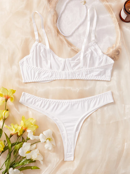 Conjunto Calcinha e Sutiã sem Bojo Básico