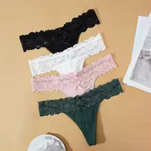 Calcinha em Renda Fio Dental com Lacinho.