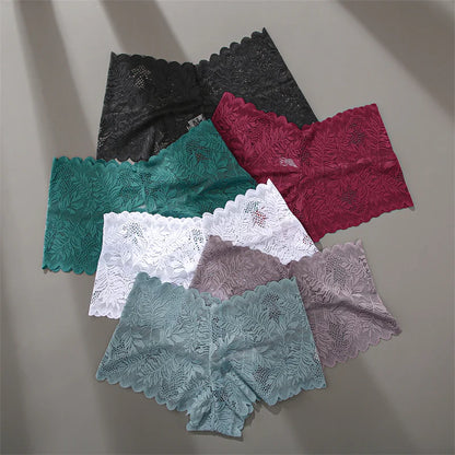 3 peças Calcinha caleçon em renda