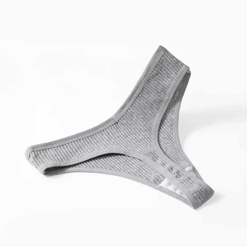 10 Peças Calcinha Fio dental básica canelada