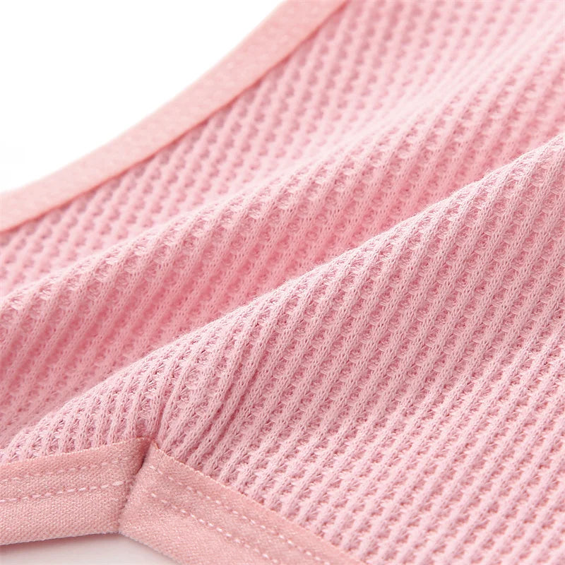 5Peças Calcinha Fio dental Básica texturizada