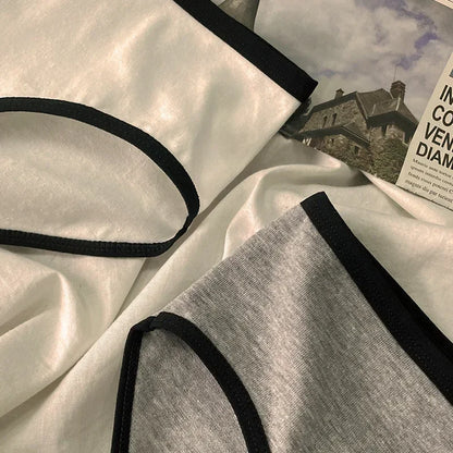 3Peças Calcinha de Algodão Básica Lisa